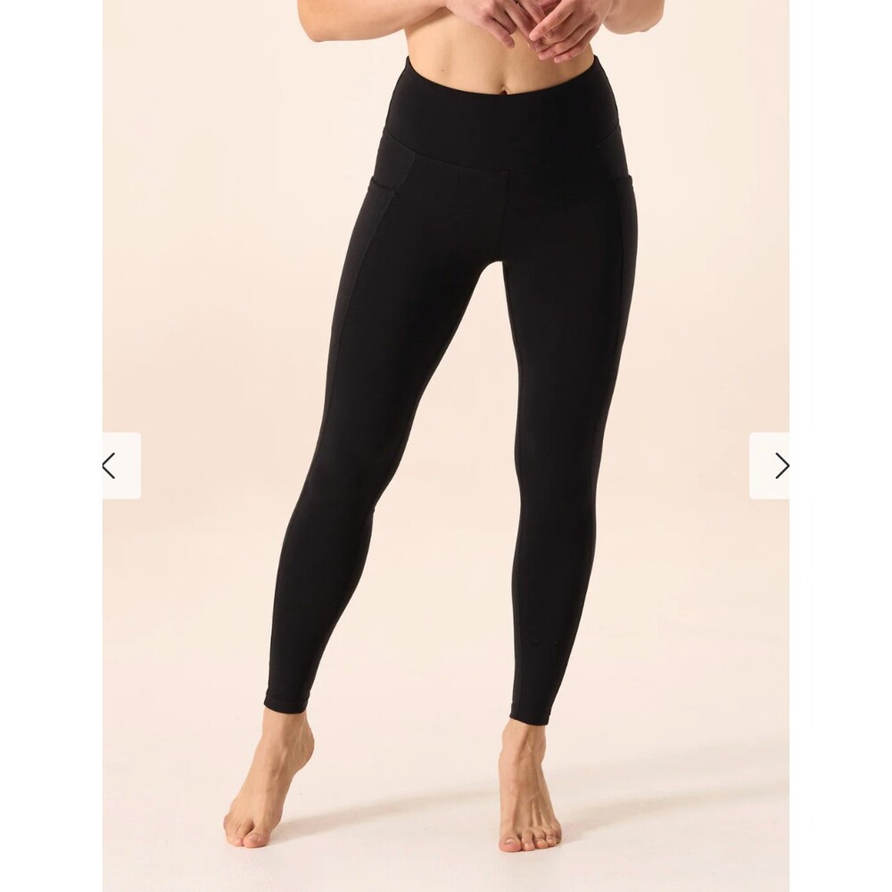 Woolly Pocket Leggings in Black Size Small Merino Wool 7/8 Length